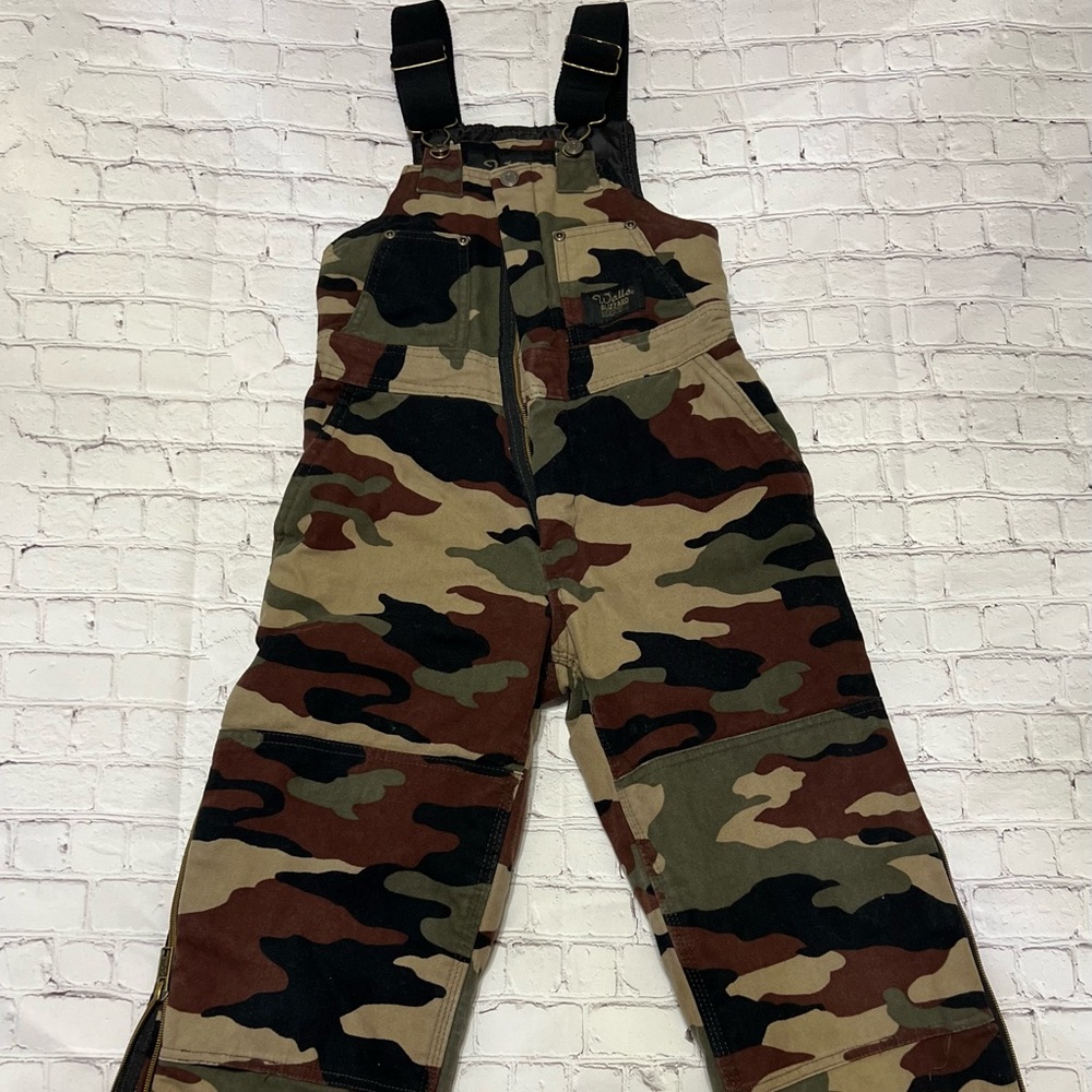 Kids Camouflage Snow Bibs size 8